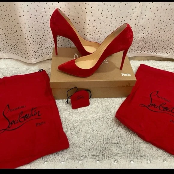 Christian Louboutin Pigalle Follies 100 Veau Velours - Picture 2 of 9